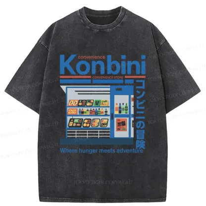 Tokyo-Tiger Japanese Convenience Store Washed T-Shirt