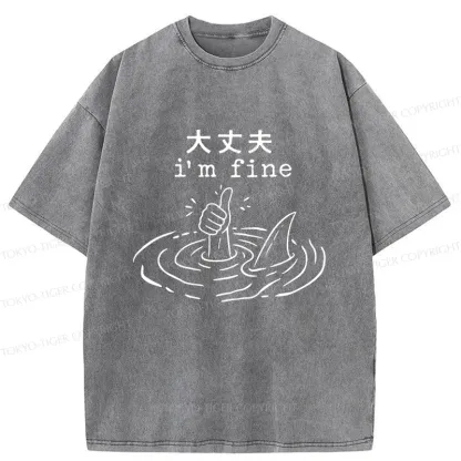 Tokyo-Tiger People In Danger Washed T-Shirt