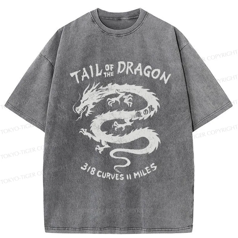 Tokyo-Tiger Tail Of The Dragon Washed T-Shirt