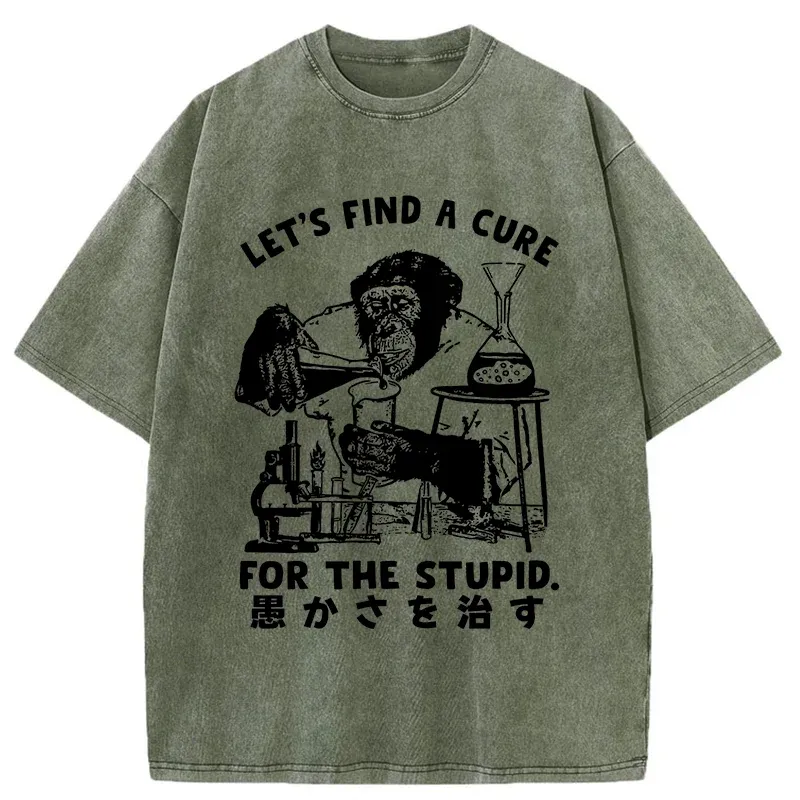 Tokyo-Tiger Medicine For Stupidity Washed T-Shirt