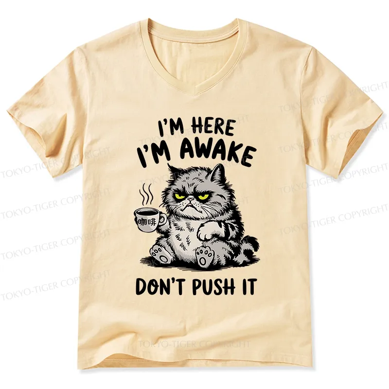 Tokyo-Tiger Tired Cat V-Neck Classic T-Shirt