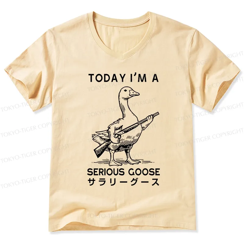 Tokyo-Tiger Serious Stupid Goose V-Neck Classic T-Shirt