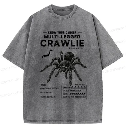Tokyo-Tiger Scary Multi-Legged Crawlie Washed T-Shirt