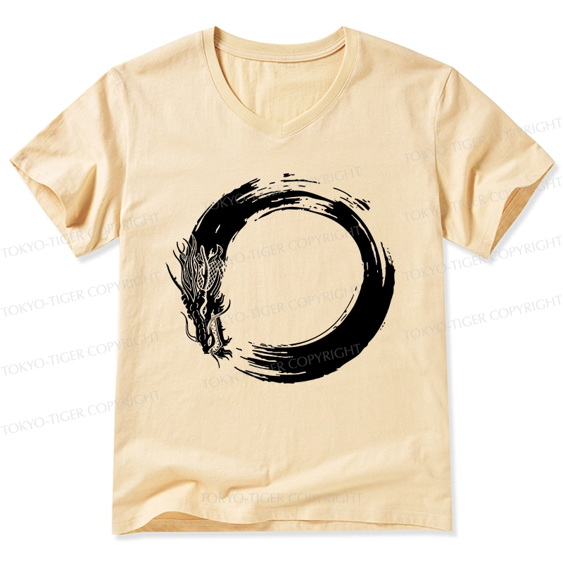Tokyo-Tiger Dragon's Circle V-Neck Classic T-Shirt