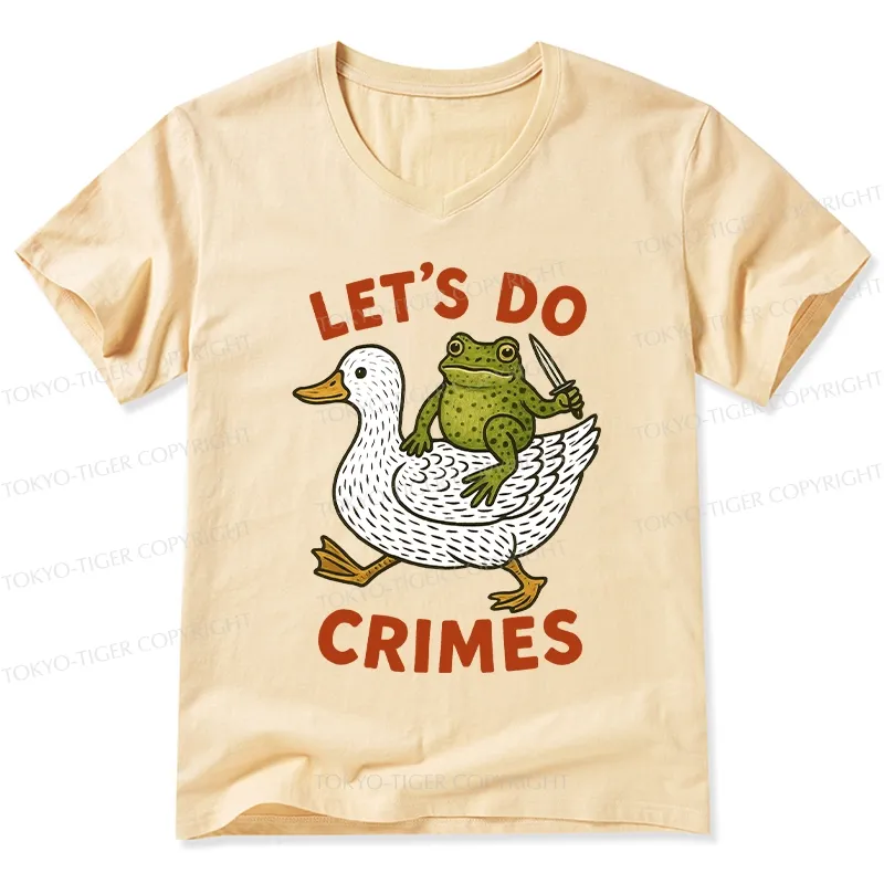 Tokyo-Tiger Frog Ready To Commit Crime V-Neck Classic T-Shirt