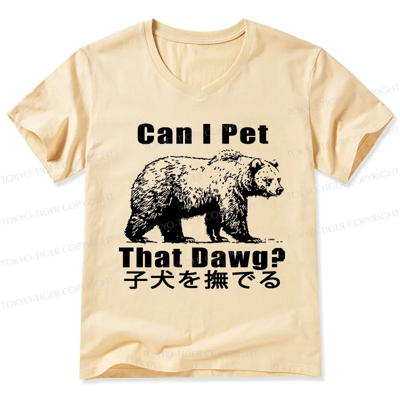 Tokyo-Tiger Pet The Bear V-Neck Classic T-Shirt