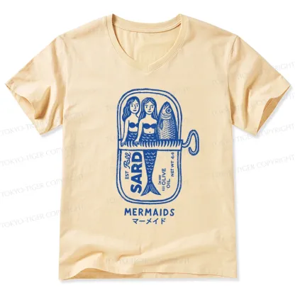 Tokyo-Tiger Mermaid Can V-Neck Classic T-Shirt