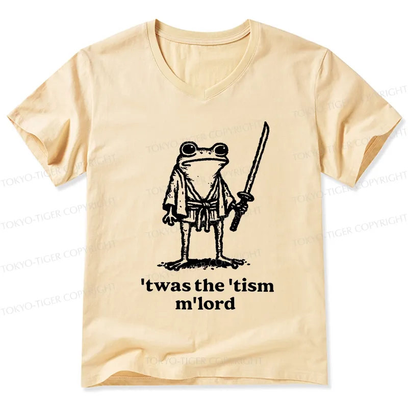Tokyo-Tiger Focused Samurai Frog V-Neck Classic T-Shirt