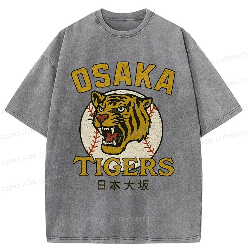 Tokyo-Tiger Funny Osaka Tigers Washed T-Shirt
