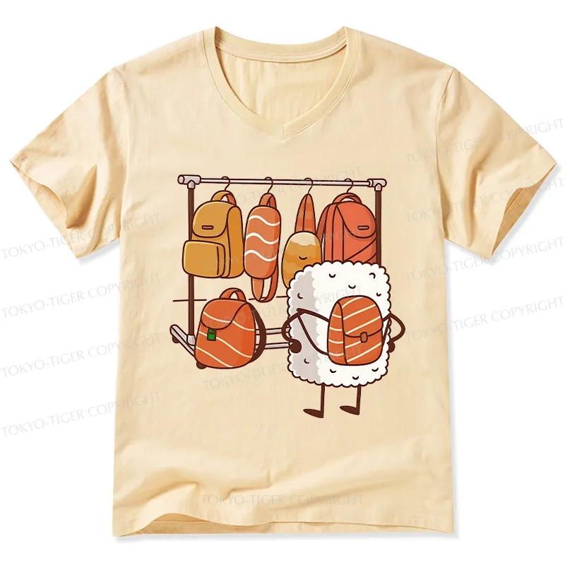 Tokyo-Tiger Sushi Is Selecting Backpacks V-Neck Classic T-Shirt