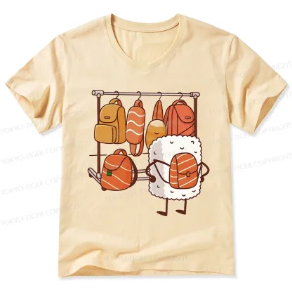 Tokyo-Tiger Sushi Is Selecting Backpacks V-Neck Classic T-Shirt