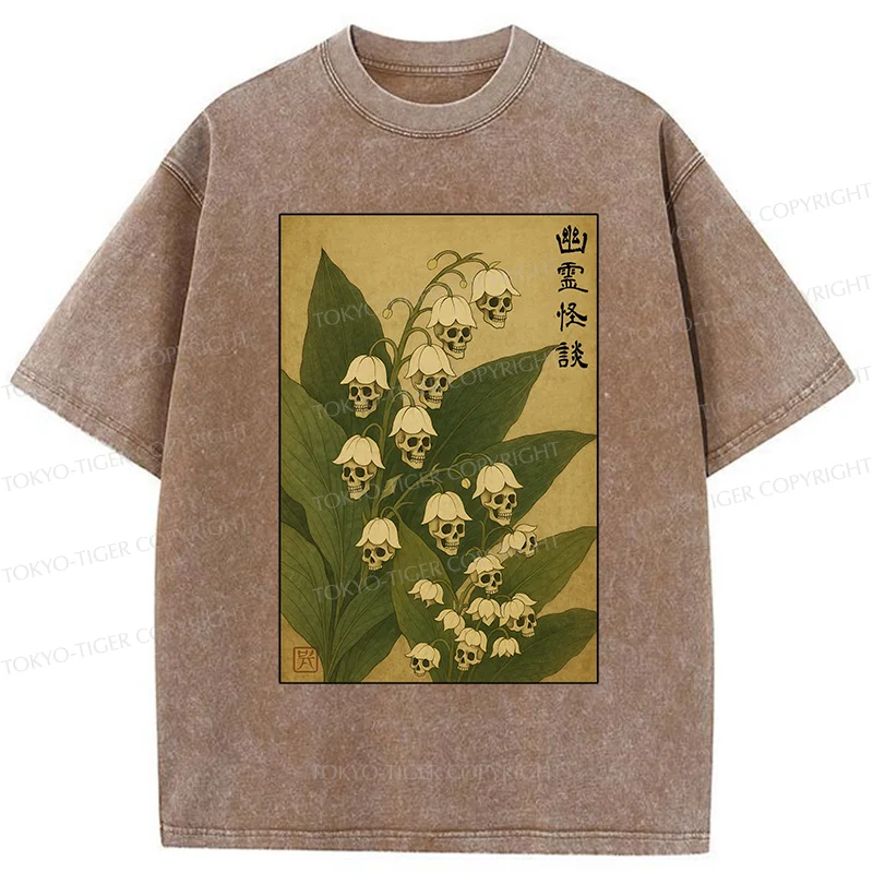Tokyo-Tiger Horror Lilac Washed T-Shirt