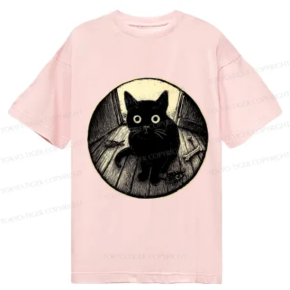 Tokyo-Tiger Waiting Black Cat Classic T-Shirt