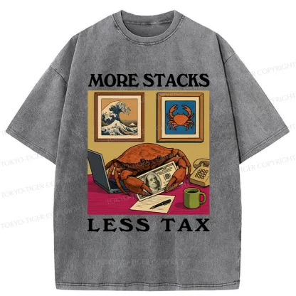 Tokyo-Tiger More Stacks Less Tax Washed T-Shirt