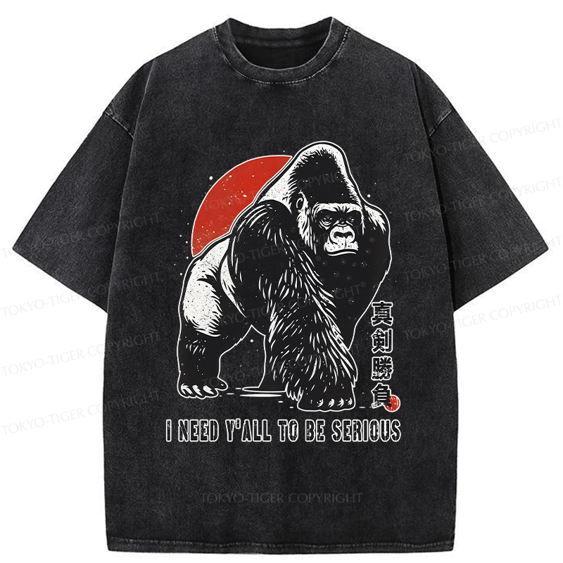 Tokyo-Tiger I Need Y'All To Be Serious Washed T-Shirt