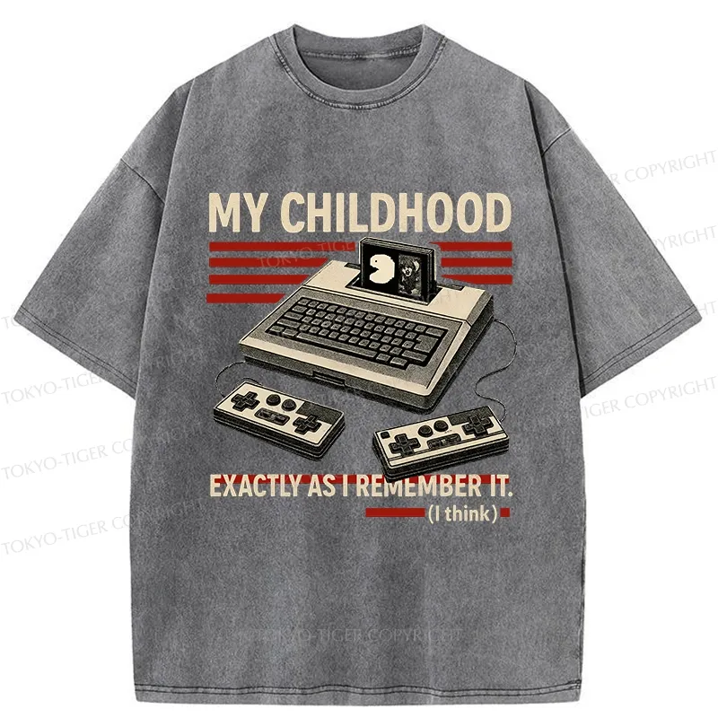 Tokyo-Tiger My Childhood Exactly As I Remember It Washed T-Shirt