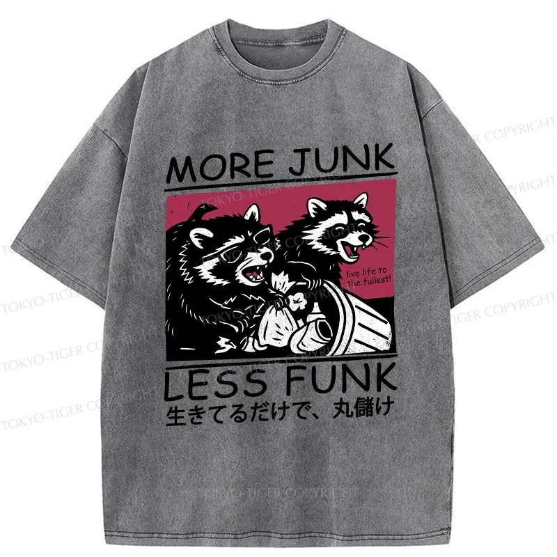 Tokyo-Tiger More Junk Less Funk Washed T-Shirt