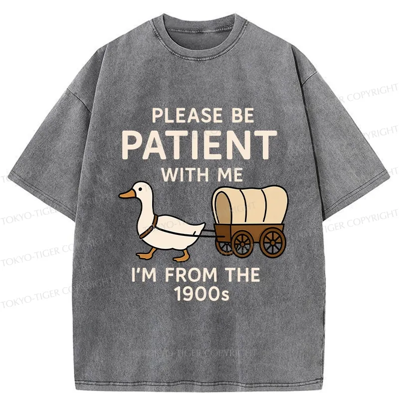 Tokyo-Tiger Please Be Patient With Me Funny Washed T-Shirt