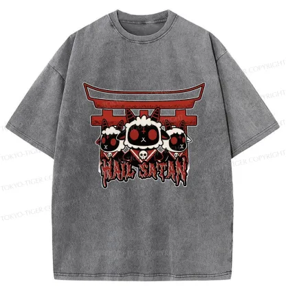 Tokyo-Tiger Hail Satan Washed T-Shirt