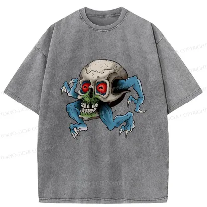 Tokyo-Tiger Japanese Skeleton Yokai Washed T-Shirt