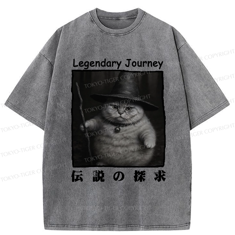 Tokyo-Tiger The Legendary Journey Of Cat Washed T-Shirt