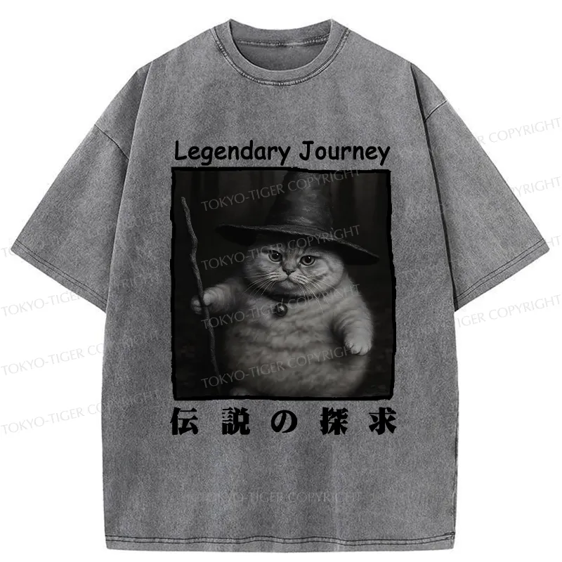 Tokyo-Tiger The Legendary Journey Of Cat Washed T-Shirt