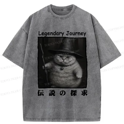 Tokyo-Tiger The Legendary Journey Of Cat Washed T-Shirt
