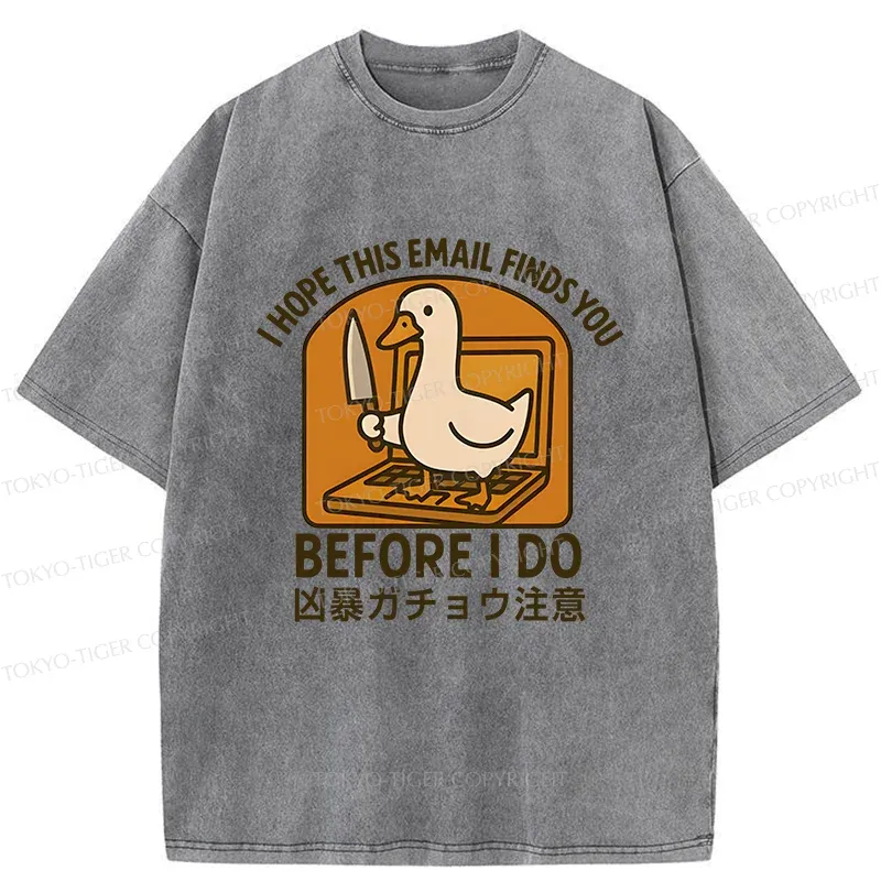 Tokyo-Tiger Goose With A Knife Washed T-Shirt