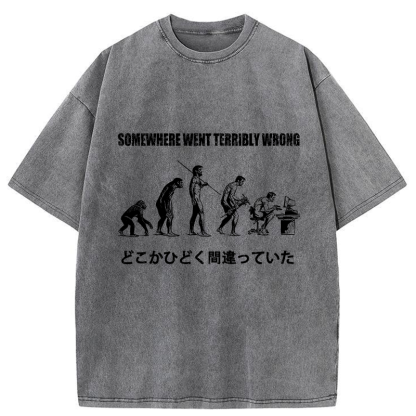 Tokyo-Tiger Evolve Into An Office Worker Washed T-Shirt