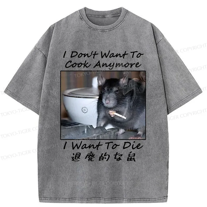 Tokyo-Tiger Decadent Mouse Washed T-Shirt