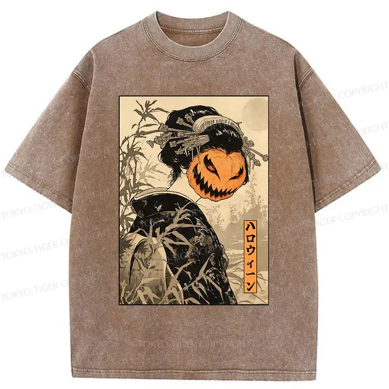 Tokyo-Tiger Horrible Geisha Washed T-Shirt