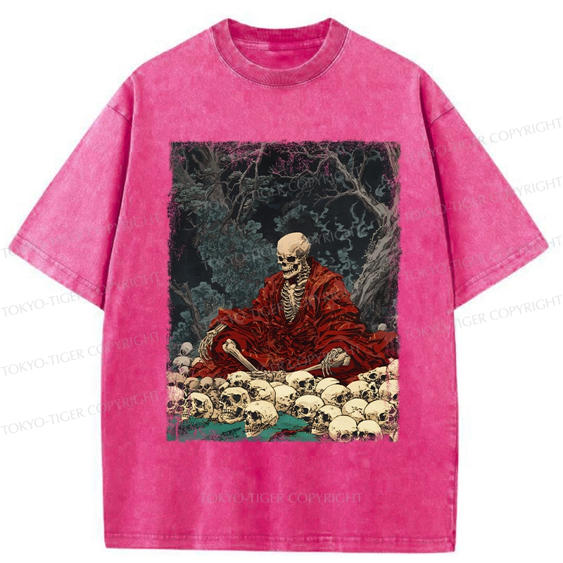 Tokyo-Tiger Guardian Of The Skulls Washed T-Shirt