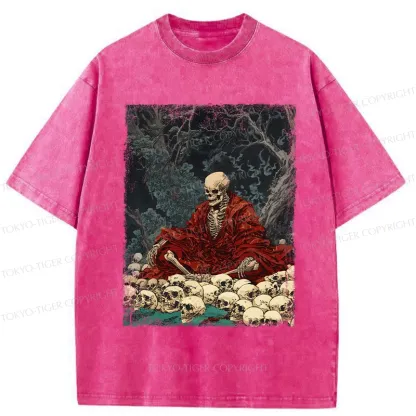 Tokyo-Tiger Guardian Of The Skulls Washed T-Shirt