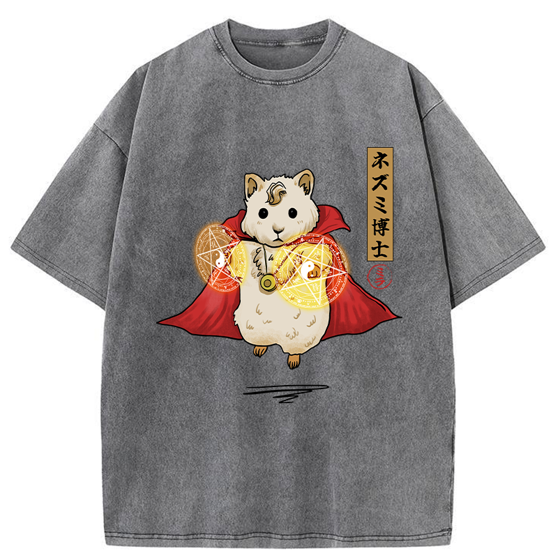 Tokyo-Tiger Doctor Mouse Japanese Washed T-Shirt