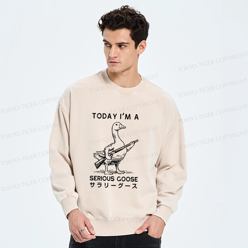 Tokyo-Tiger Serious Stupid Goose Washed Sweatshirt