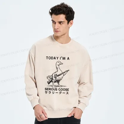 Tokyo-Tiger Serious Stupid Goose Washed Sweatshirt