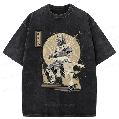 Tokyo-Tiger The Spirit Of The Samurai Washed T-Shirt