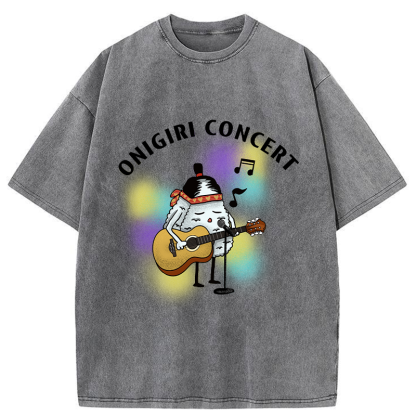 Tokyo-Tiger Rice Ball Concert Washed T-Shirt
