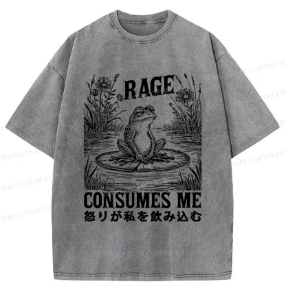 Tokyo-Tiger Angry Frog Washed T-Shirt