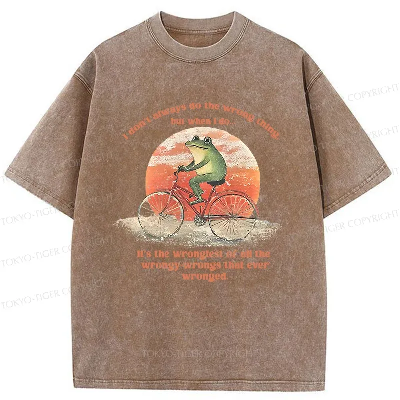 Tokyo-Tiger Frog About To Do Something Stupid Washed T-Shirt