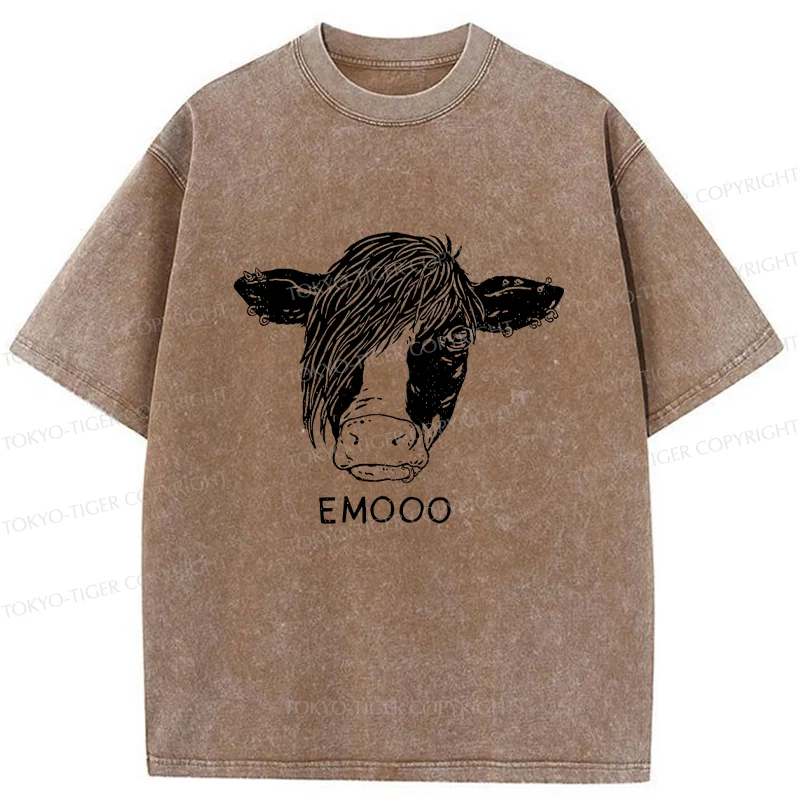 Tokyo-Tiger Rock Cow Washed T-Shirt