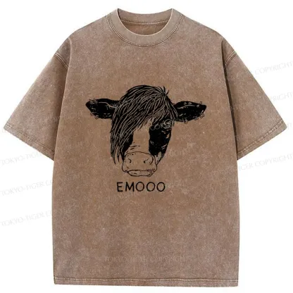 Tokyo-Tiger Rock Cow Washed T-Shirt