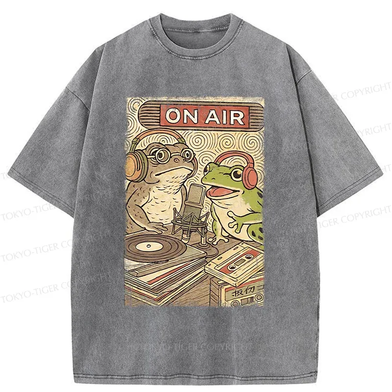Tokyo-Tiger Frog And Toad Washed T-Shirt