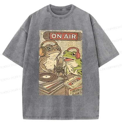 Tokyo-Tiger Frog And Toad Washed T-Shirt