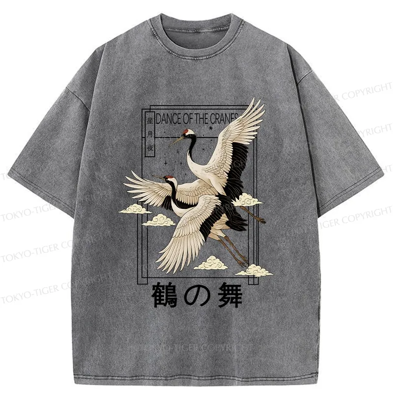 Tokyo-Tiger Dance Of The Cranes Washed T-Shirt