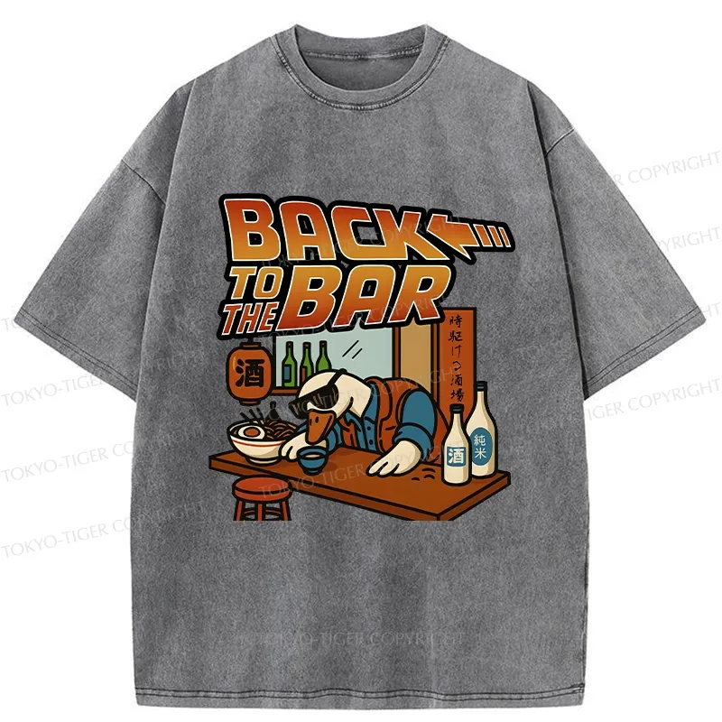 Tokyo-Tiger The Coolest Goose At The Bar Washed T-Shirt