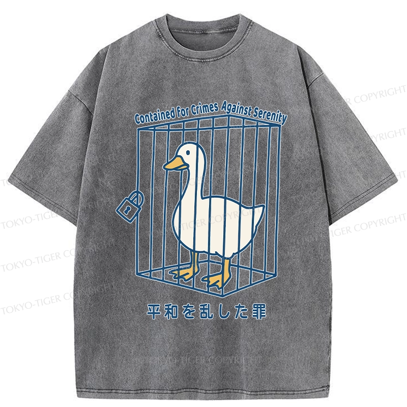 Tokyo-Tiger Arrested Criminal Goose Washed T-Shirt