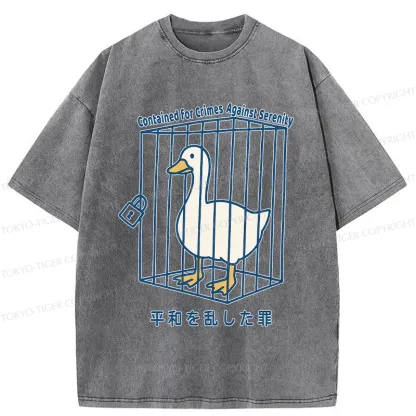 Tokyo-Tiger Arrested Criminal Goose Washed T-Shirt