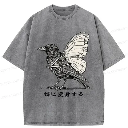 Tokyo-Tiger Pretend To Be A Butterfly Washed T-Shirt