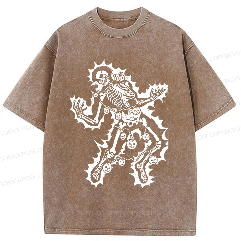 Tokyo-Tiger Electrocuted Skeleton Washed T-Shirt